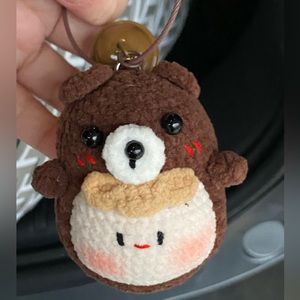 Handmade crochet bear Keychain
